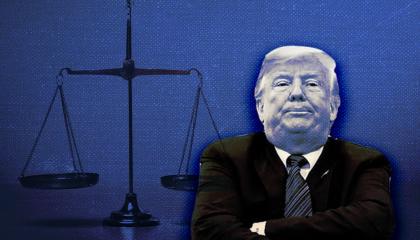 Trump in court