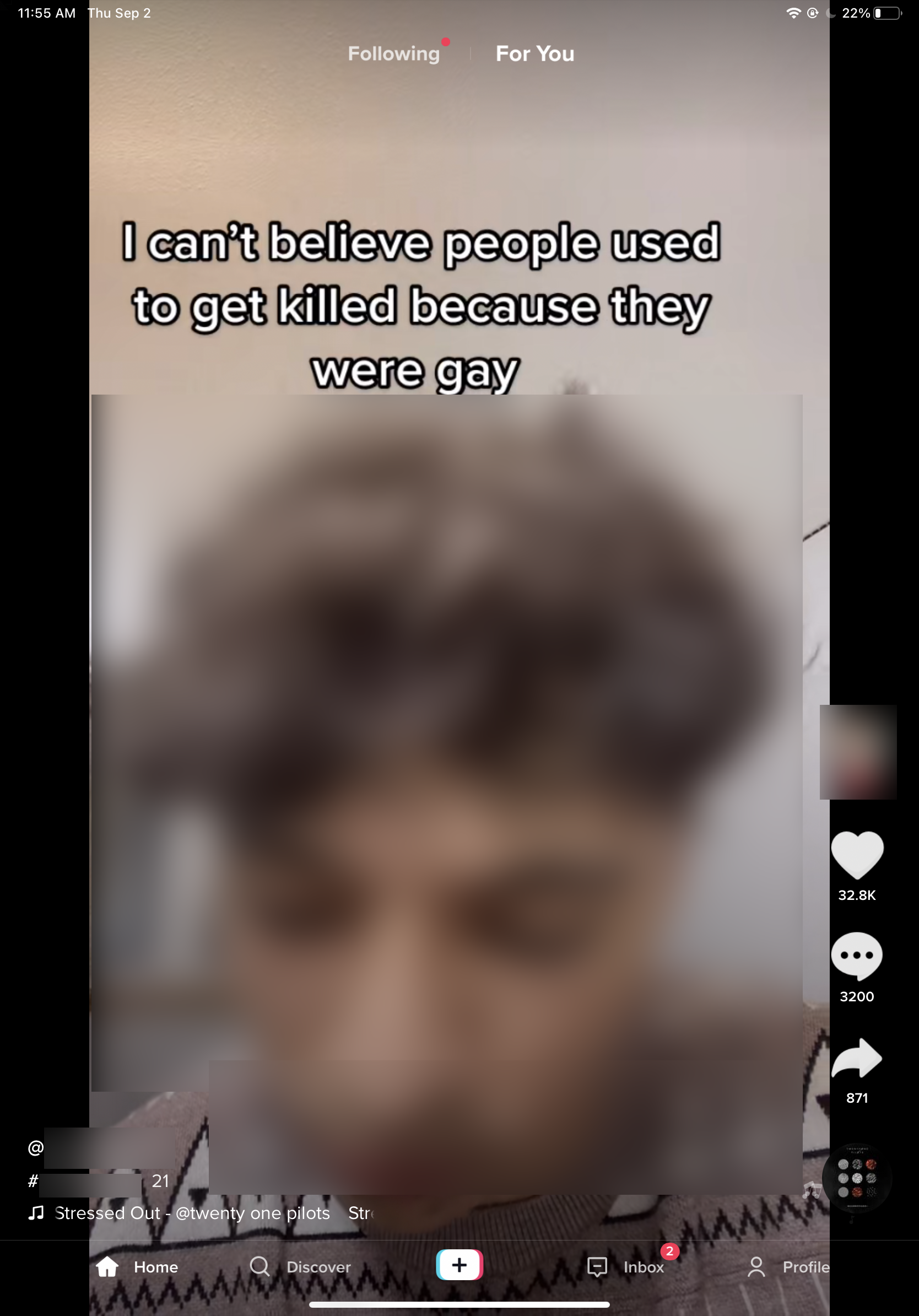 tiktok_"I can't believe people used to get killed because they are gay"